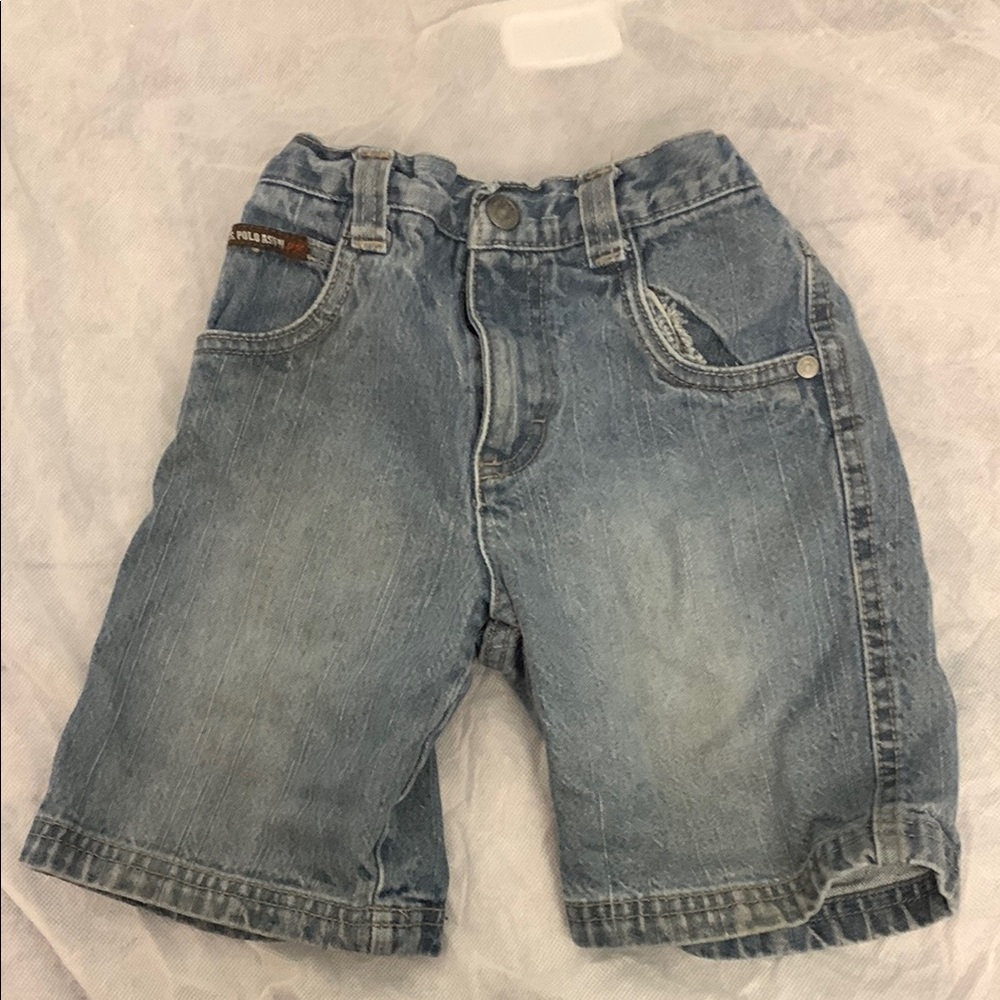 U.S. Polo Assn. Blue Denim Shorts with Elastic Waist